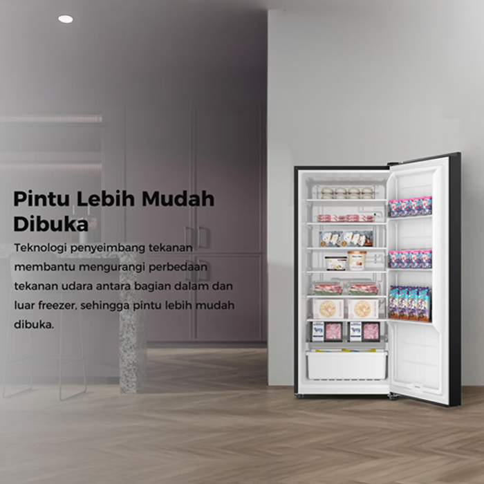 Aqua Lemari Es Upright Freezer Series Pembekuan Cepat 183 L - AQF-280FB | AQF280FB